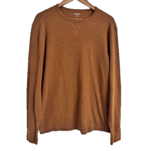 Old Navy Men’s Waffle Knit Thermal Long Sleeve Tee Burnt Orange Size Large